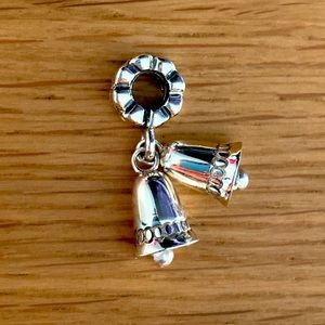 Pandora Silver Bells Wedding or Xmas Charm